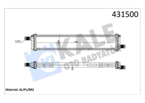 Radyatör Captur-Clıo V Lt 1.5Dcı Al/Brz 448X83X26