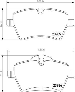 Fren Balatası On Mını R50 R53 John Cooper Works 06 06 R56 R57 R58 R59 Cooper S