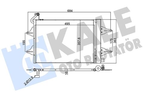 KLİMA KONDENSERİ POLO-FOX-CORDOBA-IBIZA-ROOMSTER-FABIA AL/AL 515x362x16