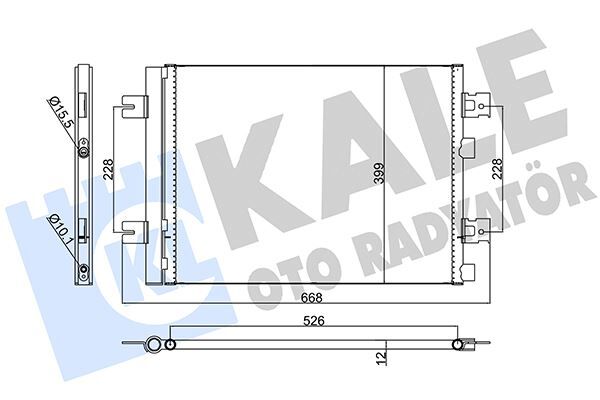 Klima Kondenseri Duster 10 Sandero 08 Logan 10 1.2 16V-1.4-1.6-1.5Dcı 513X396X12