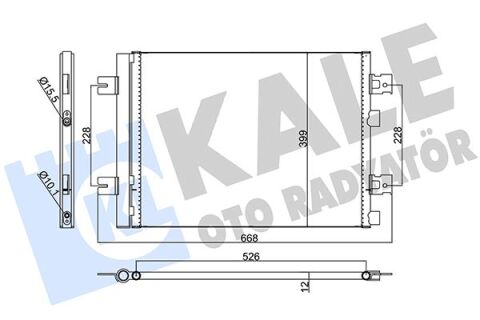 Klima Kondenseri Duster 10 Sandero 08 Logan 10 1.2 16V-1.4-1.6-1.5Dcı 513X396X12