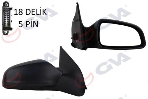 DIŞ DİKİZ AYNASI SAĞ ASTRA H 04 ELEKTRİKLİ ISITMALI KONVEKS 5 FİŞ VM-968EHR