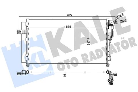 KLİMA KONDENSERİ ACCENT ERA 06 AL/AL 634x348x16