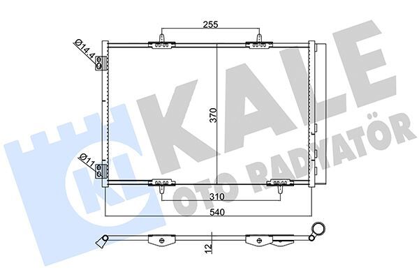 KLİMA RADYATÖRÜ KONDENSER CROSSLAND 17 P207 06 P208 12 19 P2008 13 C3 09 AIRCROSS 17 C4 14 DS3 10 1.2-1.4-1.6 VTI-HDI-THP-PureTECH AL/AL 538x368x16