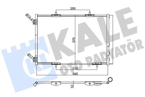 KLİMA RADYATÖRÜ KONDENSER CROSSLAND 17 P207 06 P208 12 19 P2008 13 C3 09 AIRCROSS 17 C4 14 DS3 10 1.2-1.4-1.6 VTI-HDI-THP-PureTECH AL/AL 538x368x16