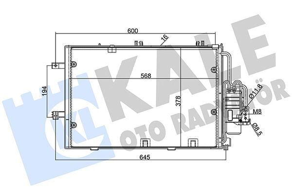 Klima Kondenseri Combo-Corsa C-Tıgra Al/Al 588X381X16