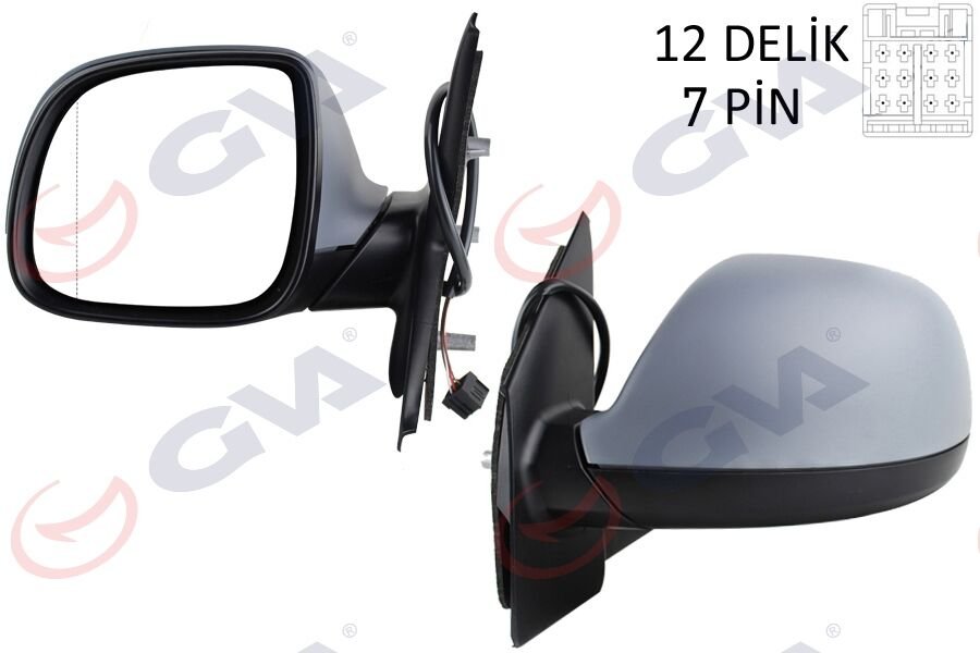 Dış Dikiz Aynası Sol Transporter T6 Caravelle 10 Elektrikli Isıtmalı Katlanır Astarlı Asferik 7 Fiş Vm-6196Ebpal