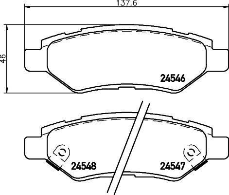 Arka Disk Fren Balatası Cadıllac Cts 2.8/3.0/3.6 01/08 Chevrolet Camaro 3.6 09/09 - 12/15