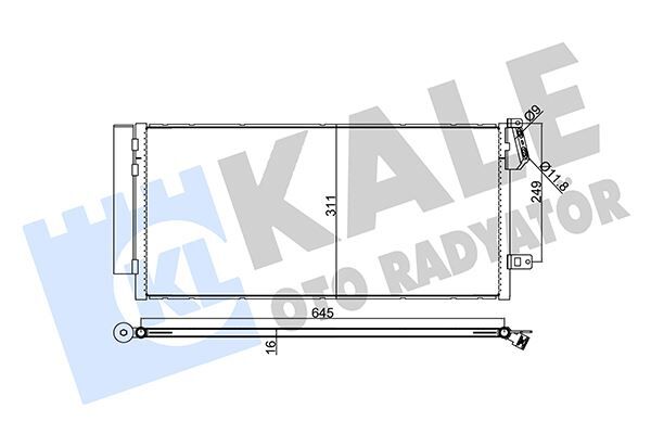 Klima Kondenseri Combo 12 Doblo 10 1.3 Dmtj-1.6 Dmtj-2.0 Dmtj 669X293X16