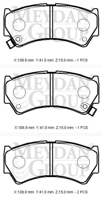 55810-64G00 - Suzukı Baleno- 95/98; Ön Fren Balatası (Disk) (108,8X41X15) (Daıwa)