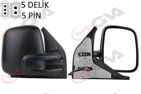 DIŞ DİKİZ AYNASI SAĞ TRANSPORTER T4 96 ELEKTRİKLİ ISITMALI KONVEKS VM-186EHR