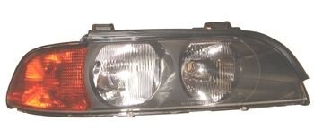 63128362526 - Bmw 5 Serı- E39- 96/00; Far Lambası Sağ Elektrikli Sarı Sinyalli H7/Hb3 (Tyc)