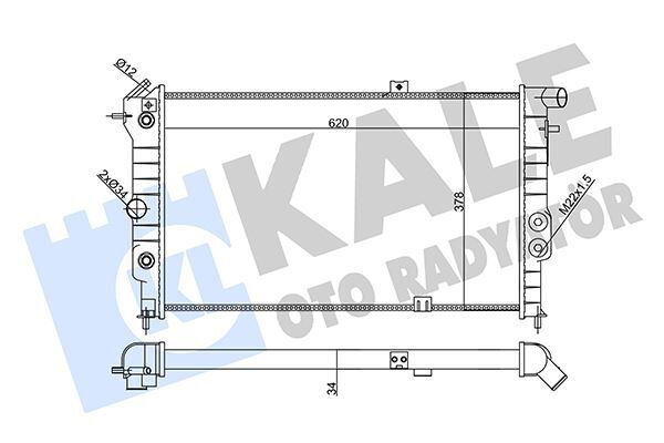 Su Radyatörü Opel Vectra A 1.6I 1.8I 2.0I 88-95 Calıbra A 2.0I 94-97 At Ac Mekanik 620X378X34