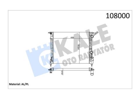 Radyatör Normal R19 1400Cc-1.6 Karbüratörlü 2 Sıra Al Pl Sistem