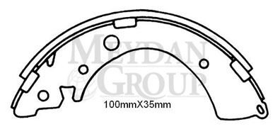 43153-Sa5-003 - Honda Crx- 90/94; Arka Fren Pabucu (100X35) (Daıwa)