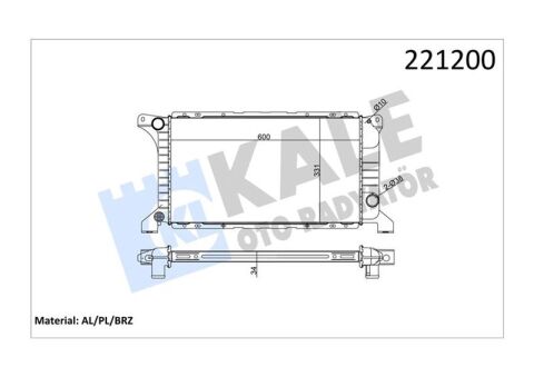 MOTOR SU RADYATORU TRANSIT T12 T15 92 98 1 SIRA ALB KISA TIP OLCU 600 331 34