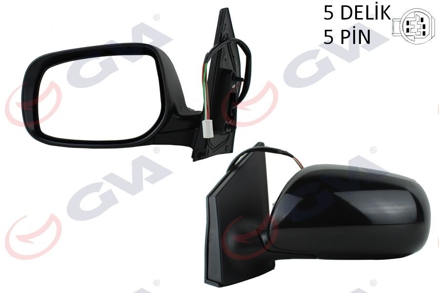 DIŞ DİKİZ AYNASI SOL COROLLA 08 ELEKTRİKLİ ISITMALI ASTARLI KONVEKS 5 FİŞ VM-6263NEHPL
