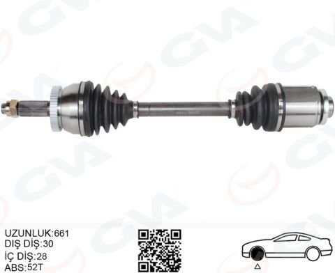 KOMPLE AKS ÖN SAG ABSLI HYUNDAI SANTA FE CM 2.2 CRDI A-T 06-12