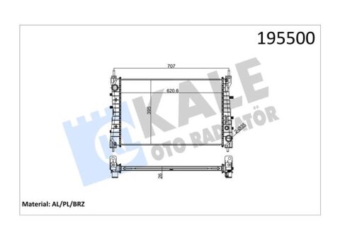 Radyatör Lınea 1.3 Jtd Ac Klimasız Mek 621X395X26 1 Sıra Alb Sistem