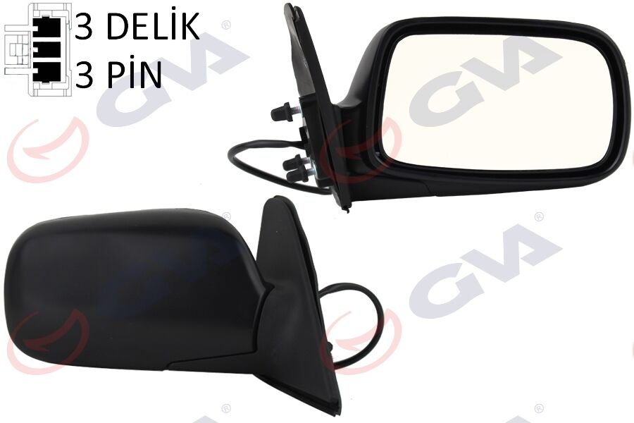 Dış Dikiz Aynası Sağ Corolla 97 Elektrikli Isıtmalı Konveks 3 Fiş Vm-278Er