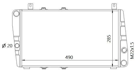 RADYATÖR FELICIA-FAVORİT 1.3 KLİMASIZ MEK 489x285x34 ALÜMİNYUM