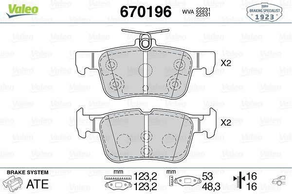 Arka Disk Fren Balatası Ford Edge 2.0D 08/15-07/18 Ford Kuga 1.5/1.5D/1.6/2.0/2.0D 11/12 Fte Kırmızı Kutu