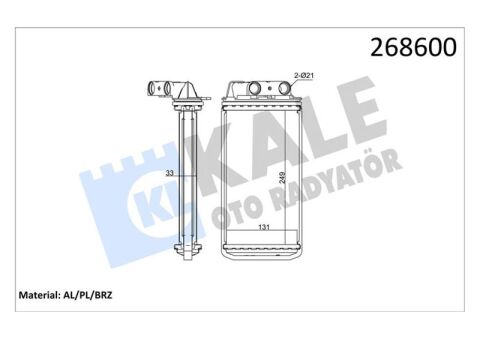KALORİFER RADYATÖRÜ PALIO-ALBEA 248x132x33 1 SIRA ALB SİSTEM