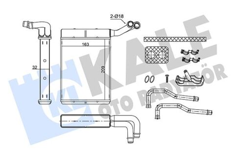 Kalorifer Radyatörü Brazıng Cıtroen C5 04 08 Peugeot P407 04 10