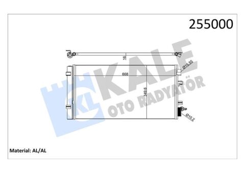 Klima Radyatörü Kondenser Renault Fluence 09 Megane Iıı 09 Scenıc Iıı 09 1.2Tce 1.5Dci 1.6 1.9Dci 2.0