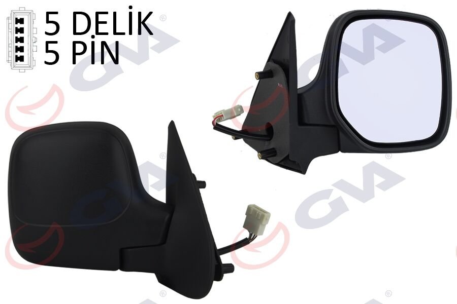 DIŞ DİKİZ AYNASI SAĞ BERLINGO-PARTNER 97 ELEKTRİKLİ ISITMALI KONVEKS 5 FİŞ VM-118EHR