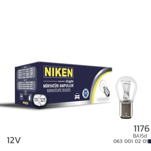 NIKEN 1016 AMPUL DÜZ BA15d P21W/5W 12V 10LU