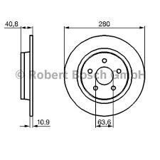 ARKA FREN AYNASI FOCUS II04 11 C-MAX 07 09 VOLVO V50 04 12 C30 06 12 C70 II 05 13 S40 II 04 12 17 JANT - 16 JANT DÜZ 280mm 5 BİJON