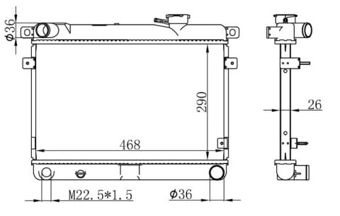 RADYATOR M131 EM-YM BRAZİNG MT 290X458X26