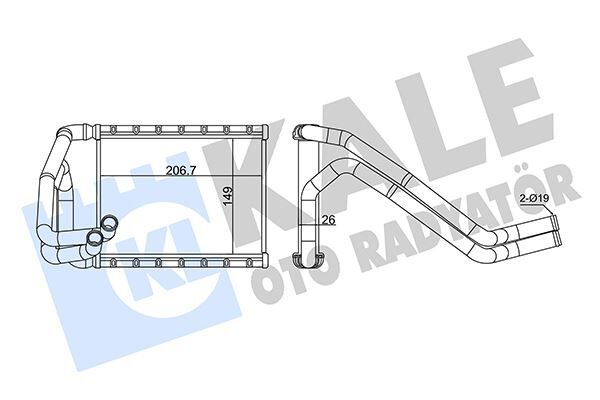 KALORİFER RADYATÖRÜ KIA CEED 1.4L 1.6L G4FA G4FC benzinli 07-12 1.6L D4FB dizel 07-12 - ALEMİNYUM