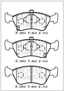 04465-05020 - Toyota Avensıs- 01/02; Ön Fren Balatası 1,6/1,8/2,0 (Disk) (156,5X50X17) (Daıwa)