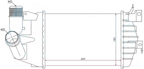 TURBO RADYATÖRÜ INTERCOOLER ASTRA H-ZAFIRA AL/PL/BRZ 262x181.5x62 96587