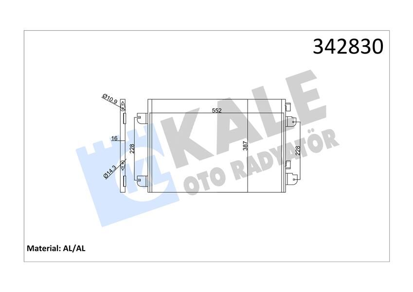 Klima Kondenseri Mgn 99 Scenıc 01-03 Logan 07 1.5Dcı-1.4 16V-1.6 16V-1.9Dcı-2.0 16V Al-Al
