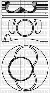 Motor Piston Segman Std 4 Silmot.3-4 Pist Caddy-Golf-Bora-Jetta-Passat-Polo 1.9 95 79.51Mm