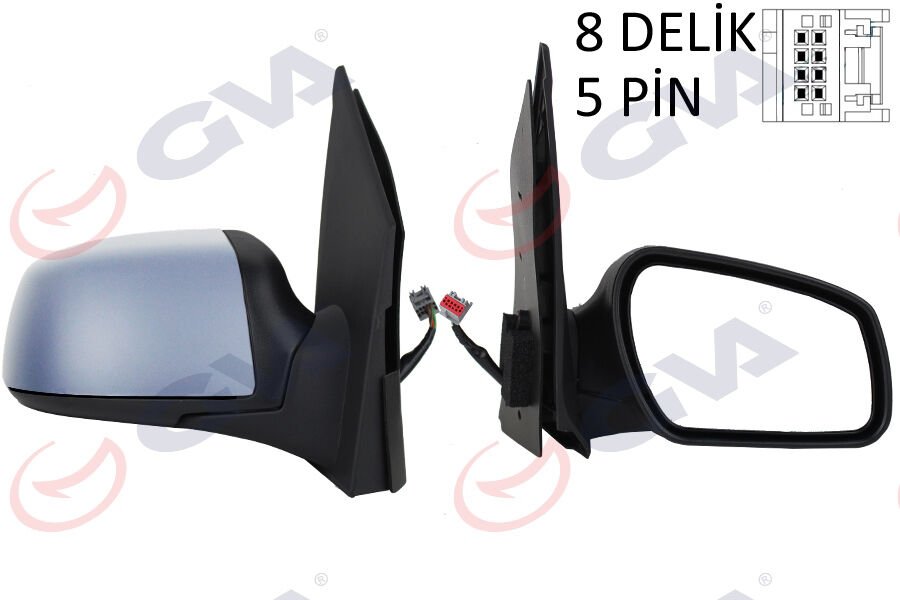 Dış Dikiz Aynası Sağ Fıesta 05 08 Elektrikli Isıtmalı Astarlı Konveks 5 Fiş Vm-6312Ehpr