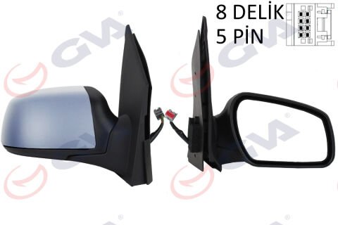 Dış Dikiz Aynası Sağ Fıesta 05 08 Elektrikli Isıtmalı Astarlı Konveks 5 Fiş Vm-6312Ehpr