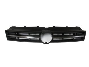 6R0853651C - Volkswagen Polo- 6- 10/14; Ön Panjur Siyah Nikelaj Çıtalı (Tw)