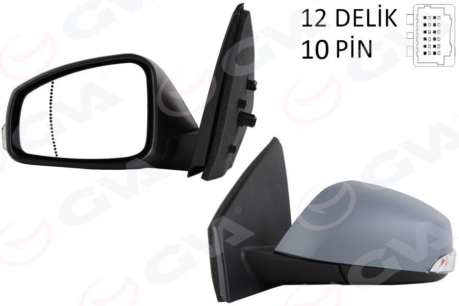Elektrikli Isıtmalı Sinyalli Katlanır Astarlı Konveks Sağ R Megane Fluence 08-