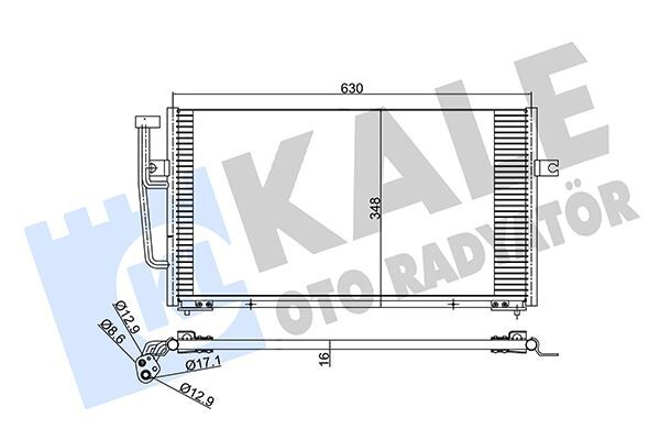 Klima Kondenseri Volvo S40 I-V40 Al-Al 628X348X16